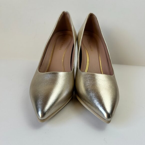 Cole Haan Shoes Gold Grand 360 Ambition Pumps Pointed Toe Stiletto - Picture 6 of 13